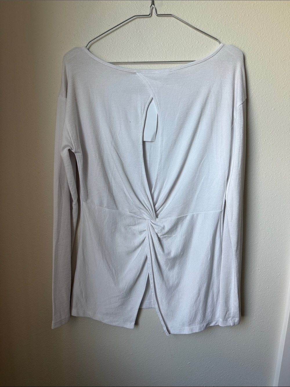 GAP White Twist-Back Long Sleeve Top